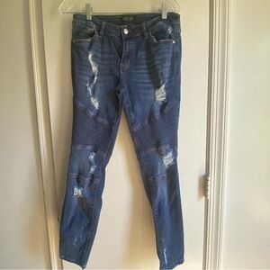 Judy Blue Ripped‎ Skinny Jeans in Dark Blue